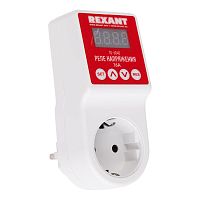 Реле напряжения Rexant «вилка-розетка» c дисплеем 16А УЗИП картинка